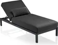KETTLER Pure Sonnenliege, anthrazit/ sooty, incl. Kissen und Rollen Aluminium/Sunbrella®