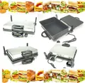 Neudorf Kontaktgrill Granit mit Kasserolle, 2000,00 W, 180° aufklappbar - doppelte Grillfläche, Grillplatte höhenverstellbar