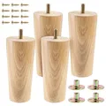 Möbelbeine aus Massivholz, 13 cm, für Sofa, Couch, Bett, Sessel, Schrank, konische beine mit vorgebohrten M8-Schrauben, 4 Stück