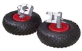 2x Stützräder für Schubkarre, 2er Set, Zusatzräder, Schubkarrenräder, schwarz...