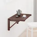 Relaxdays - Klapptisch Wand, Bxt: 60 X 40 Cm, Holz, Esstisch, Schreibtisch, Platzsparend Klappbar, Wandtisch Küche, Braun