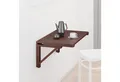 relaxdays Klapptisch Wand, Walnuss, 60x40 cm