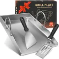 Plancha Grillplatte Edelstahl 40x30cm Abnehmbarer Griff Zubehör