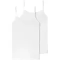 Schiesser 2P 95-5 Organic Cotton Spaghetti Top Weiß Ökologische Baumwolle 38 Damen