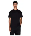 Armani Exchange Men's Short Sleeve Front Milano-New York Logo Lettering T-Shirt, Black, XL