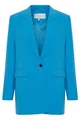 b.young BYDANTA Damen Blazer Longblazer Jacke mit Reverskragen und Knopf Regular Fit mit Stretch langer Schnitt, Größe:44, Farbe:Ibiza Blue (174245)