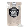 Vitamaze Premium Kollagen Pulver Peptide 16000 mg pro Tag. Multi Typ 1 und 3 mit Biotin + Vitamin C. Hochdosiert, Bioaktives Hydrolysat, Glow Plus, Geschmacksneutral. Löslichkeit & Bioverfügbarkeit.