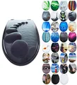 Grafner MDF WC Sitz mit Absenkautomatik viele schöne Motive zur Auswahl - stabile Qualität - einfache Montage WC Deckel Klobrille Softclose (Black Stone)