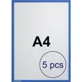 Franken Dokumentenhülle Frame It X-tra! Line, A4, Hartfolie, matt, blau, 5 Stück (A4, 5x) (ITSA4M/503)