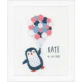 Vervaco Kreuzstich Stickpackung "Hello Pinguin", Zählmuster, 22x30cm
