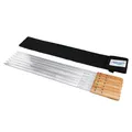 Goutime Holzspieße Edelstahl 7 Stück 60cm 1,6cm