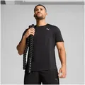 PUMA Trainingsshirt M TAD ESSENTIAL POLY TEXTURE TEE Trainings-T-Shirt, mit Rundhalsausschnitt, mit Kurzarm schwarz M (48/50)