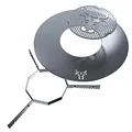 tuning-art GR04 Grillring + Grilleinsatz + Auflageleiste | Rund | Bullenmotiv | Stahl | Plancha, Größe:55er Grillring + Grilleinsatz + Auflageleiste