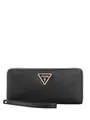 Guess Damen Laurel Umlaufendem Große Geldbörse mit Reißverschluss, Clutch, Schwarz