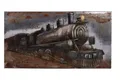 3D Metallbild Dampflok 140 x 70 cm, Stahlblech