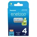 1x4 Panasonic Eneloop Mignon AA 2000mAh Ni-MH      BK-3MCDE/4BE - Weiß