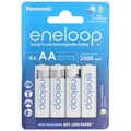 Panasonic eneloop, vorgeladen, Retail Blister (4-Pack) BK-3MCDE/4BE Akku NiMH, Mignon, AA, HR06, 1.2V und 2000mAh 5410853064190