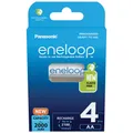 kQ Panasonic 4er AA eneloop Akku Set Mignon 2000mAh BK-3MCDE plastic free pack