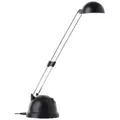 Brilliant LED Schreibtischlampe mit warmweißem Licht - schwenkbare Tischleuchte mit Kippschalter - Nachttischlampe in schwarz mit 650 Lumen und 2700 Kelvin - 45 cm Höhe - Höhenverstellbar und flexibel