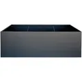 Herstera Metall Pflanzkübel, Blumentopf "Cube" rechteckig, flach,anthrazit,150 x 100 x 50 cm (L x B x H)