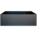 Herstera - Metall Pflanzkübel, Blumentopf 'cube' Rechteckig, Flach, Anthrazit, 150 X 100 X 50 Cm (l X B X H)