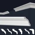 MARBET DESIGN Stuckleisten XPS Styropor weiß - Deckenleisten Zierleisten Eckleisten Dekorbau E-Leisten - (Innen- & Außenecke E-41)