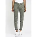 Cargohose GANG "94AMELIE", Damen, Gr. 30, N-Gr, grün (grün thyme old (helloliv)), Web, Obermaterial: 59% Lyocell, 37% Baumwolle, 4% Elasthan, unifarben, modisch, skinny fit lang, Hosen, mit aufgesetzten Cargotaschen, Topseller