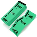 Paperlin 1000 garderobenmarken 160g - Nummeriert 1-1000, Perforiert, 3-teilig - Ideal für Empfänge, Galas, Tombolas, Reinigungen, Schneider, Schuhmacher - 5x14 cm - Grün