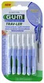 3x GUM TRAV-LER Interdentalbürste 0,6mm hellblau -  3x 6 Zahnzwischenraumbürste