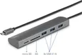 Renkforce RF-3374948 USB-Hub 3 Port USB-A, SD, microSD USB 3.0 5 GBit/s mit eingebautem SD-Kartenleser, mit Aluminiumge