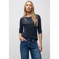 STREET ONE Langarmshirt Style Lanea mit U-Boot Ausschnitt blau 46 EU
