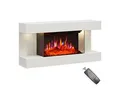 BALDERIA Elektrokamin Ida – Wandkamin mit Heizung 1800 W, weiss