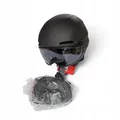 Skihelm mit Visier, Schwarz, 51-55 cm, Gr. S, Unisex