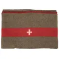 Schweizer Wolldecke 200 x 150 cm in braun Armeedecke Pferdedecke Outdoor Camping