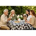 texpot Tischdecke Wachstuch graue Kreise abwischbar Wachstuchtischdecke (1-tlg) bunt Rund | 160 cm x 160 cm