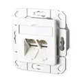 METZ CONNECT E-DAT C6A 2 Port UPk reinweiß / Unterputz