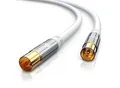 Primewire HDTV Antennenkabel mit 4-fach Schirmung IEC-Stecker zu RF-Buchse / 75 Ohm / 135dB - 15 m