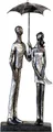 Dekofigur CASABLANCA BY GILDE "Skulptur Umbrella, silber", silber (silberfarben), B:14cm H:36cm T:11cm