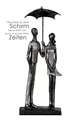 Casablanca - Design Deko Skulptur Umbrella - aus Kunstharz, mit Spruchanhänger - Höhe 36 cm - grau/Silber - Dekofigur - Home - Liebe - Geschenk für Freundin oder Freund