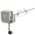 BBQ-Toro Edelstahl Grillspieß Set passend für Weber Spirit II Gasgrill | inkl. 2x Fleischnadeln, 1x Motor, 1x Halter, 1x Verlängerung | Rotisserie, elektrischer Drehspiess
