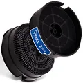 VIOKS 2x Kohlefilter Dunstabzugshaube 142mmØ Ersatz für Type58 Filter Whirlpool 484000008782 AKB000/1 - Filter Dunstabzugshaube Aktivkohlefilter