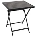 DEGAMO Balkontisch Klapptisch ASCIANO 60x60cm, Metall anthrazit + Kunstholz grau
