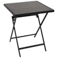DEGAMO Bistrotisch Klapptisch ASCIANO 60x60cm, Metall anthrazit + Kunstholz grau, Outdoor