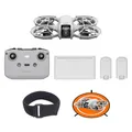 Dji Neo mit Zubehör, Mini Drohne mit Kamera 4K, 135g Selbstfliegende Drohne, Follow me funktion, Handstart, KI-Motivverfolgung, QuickShots (Neo Fly More Combo Bundle Landeplatz+Gummiband)