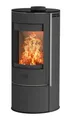 Fireplace ELITE ANGERONA Kaminofen 5 kW Stahl Schwarz Glas Rund K6011