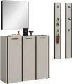 Home affaire Garderoben-Set RAK, 4-teilige Garderoben-Kombination, Breite ca. 180 cm, (4-St., Schuhkommode, Spiegel, 2x Hakenpaneel), Garderobenkombination, Kombination, Set, Flurgarderobe, Diele
