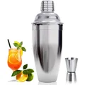 Cocktail Maker Set 2 Teile: Edelstahl Shaker und Messbecher für  Drinks
