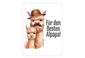 speecheese Metallschild Für den besten ALPAPA! Metallschild XXL in 28x38 cm - Alpaka Papa