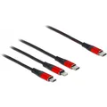 Delock USB Ladekabel 3 in 1 USB Type-C zu Lightning" / Micro USB / USB Type-C 1 m