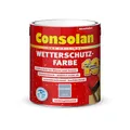 Consolan Wetterschutzfarbe, Deckender Holzschutz für Außen, Horizontblau, 2,5 L